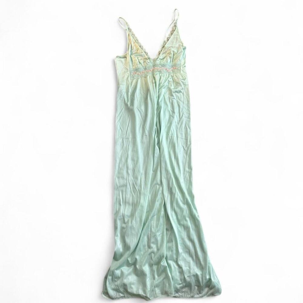Light green mint colored satin